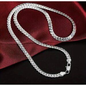925 Sterling Silver Chain Necklace 21.65" Length